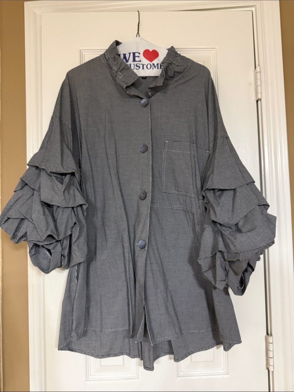 John Mark Black & White Gingham Button-Up